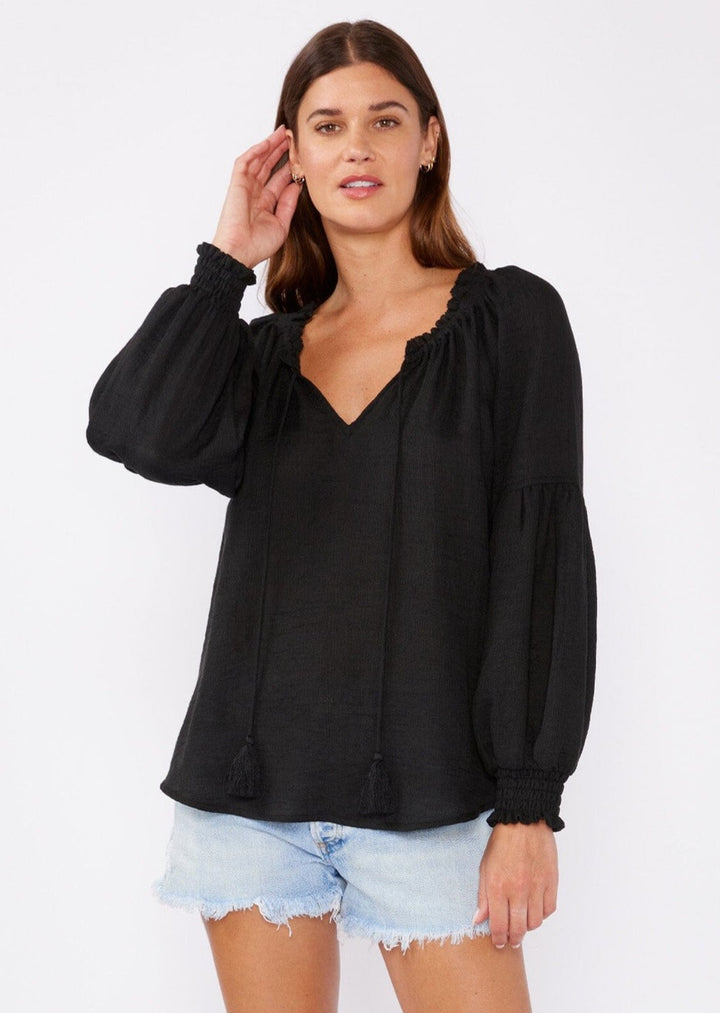 Lovestitch Everleigh Poet Blouse (Black)