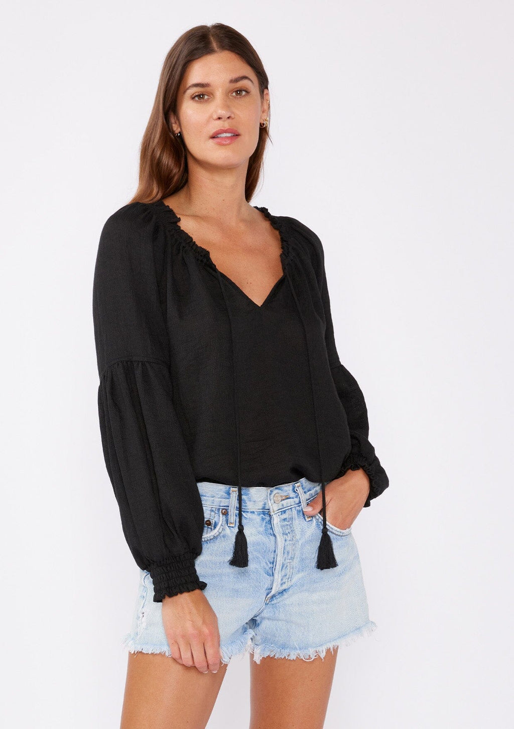 Lovestitch Everleigh Poet Blouse (Black)