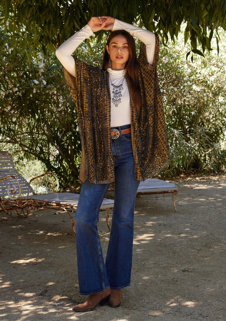 Lovestitch Velvet Burnout Cardigan