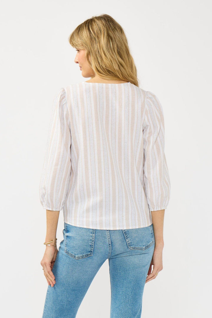 Lovestitch Nia Striped Tie Front Top