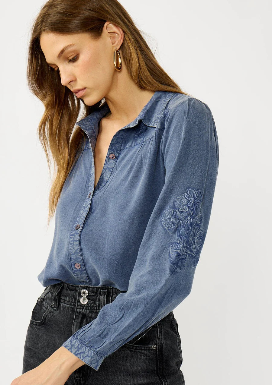 Lovestitch Floral Denim Shirt