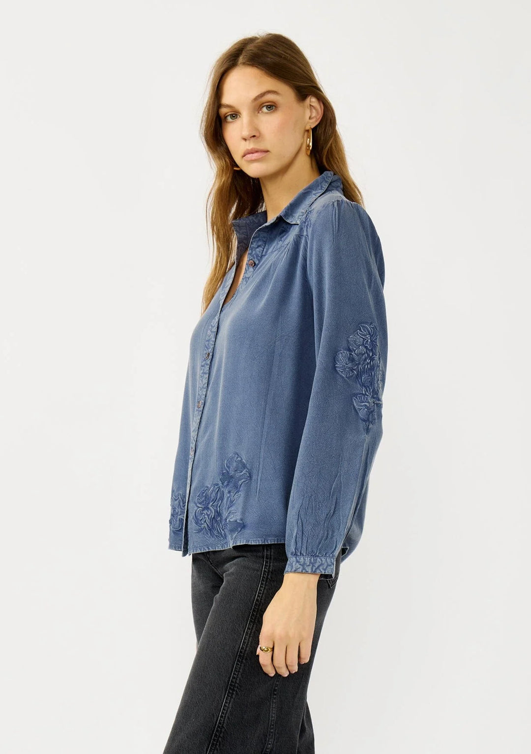 Lovestitch Floral Denim Shirt