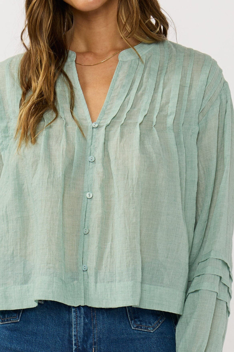 Lovestitch Ray Of Light Blouse (Dusty Sage)