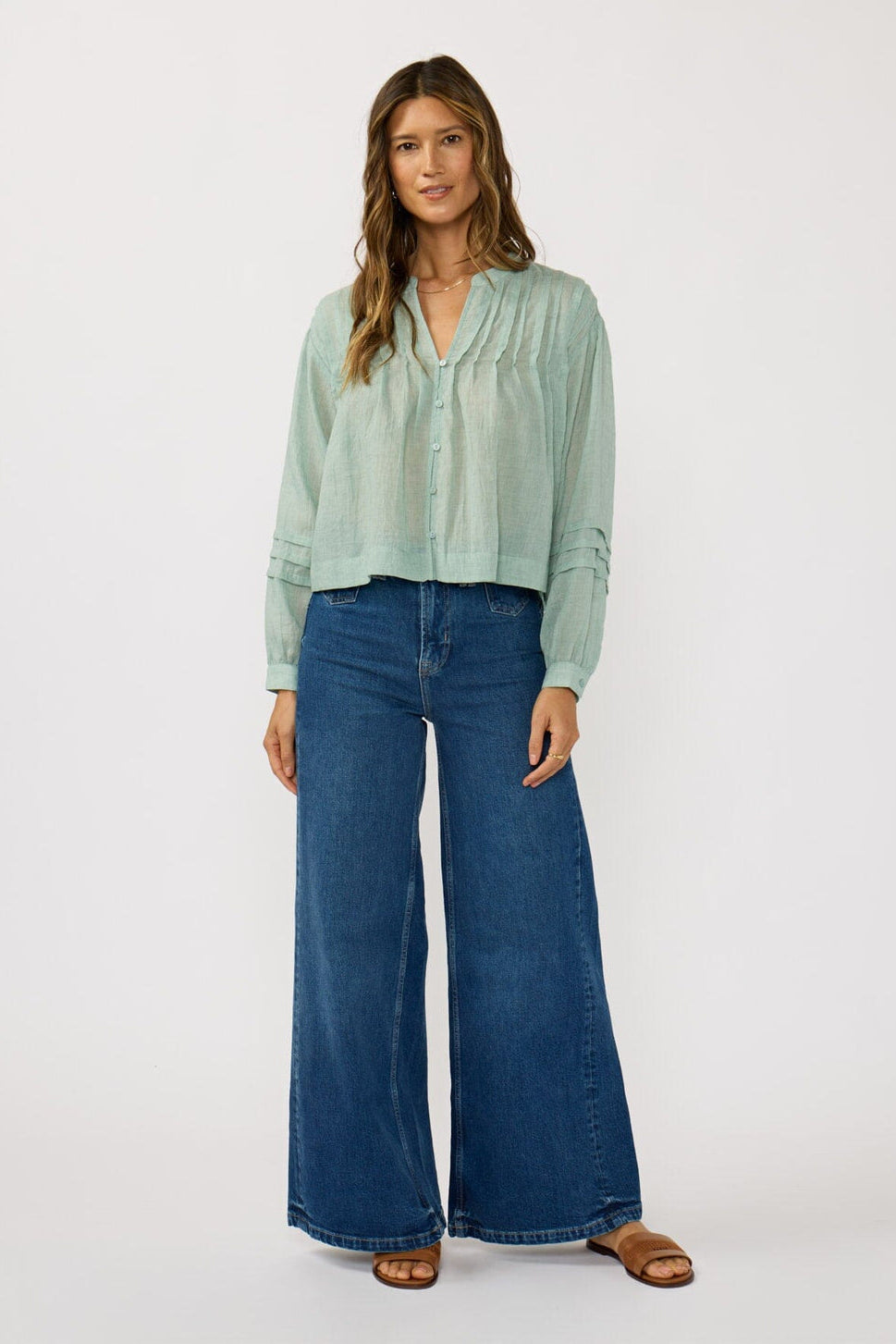 Lovestitch Ray Of Light Blouse (Dusty Sage)