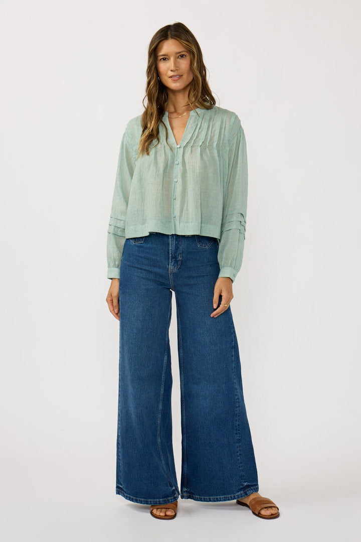 Lovestitch Ray Of Light Blouse (Dusty Sage)