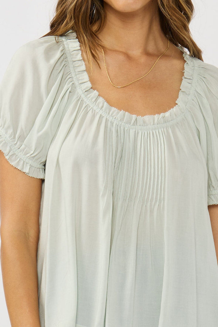 Lovestitch Lila Puff Sleeve Tee (Mint)