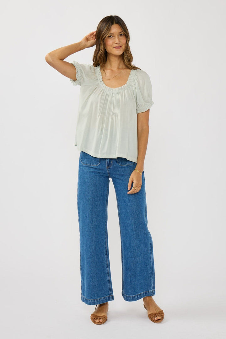 Lovestitch Lila Puff Sleeve Tee (Mint)