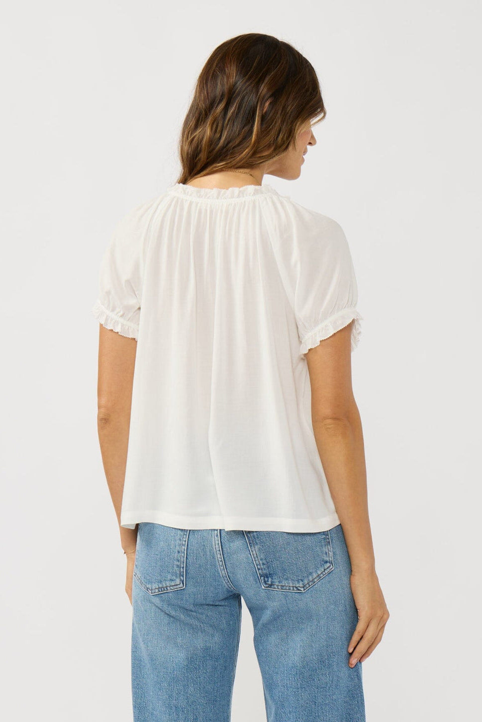 Lovestitch Lila Puff Sleeve Tee (White)