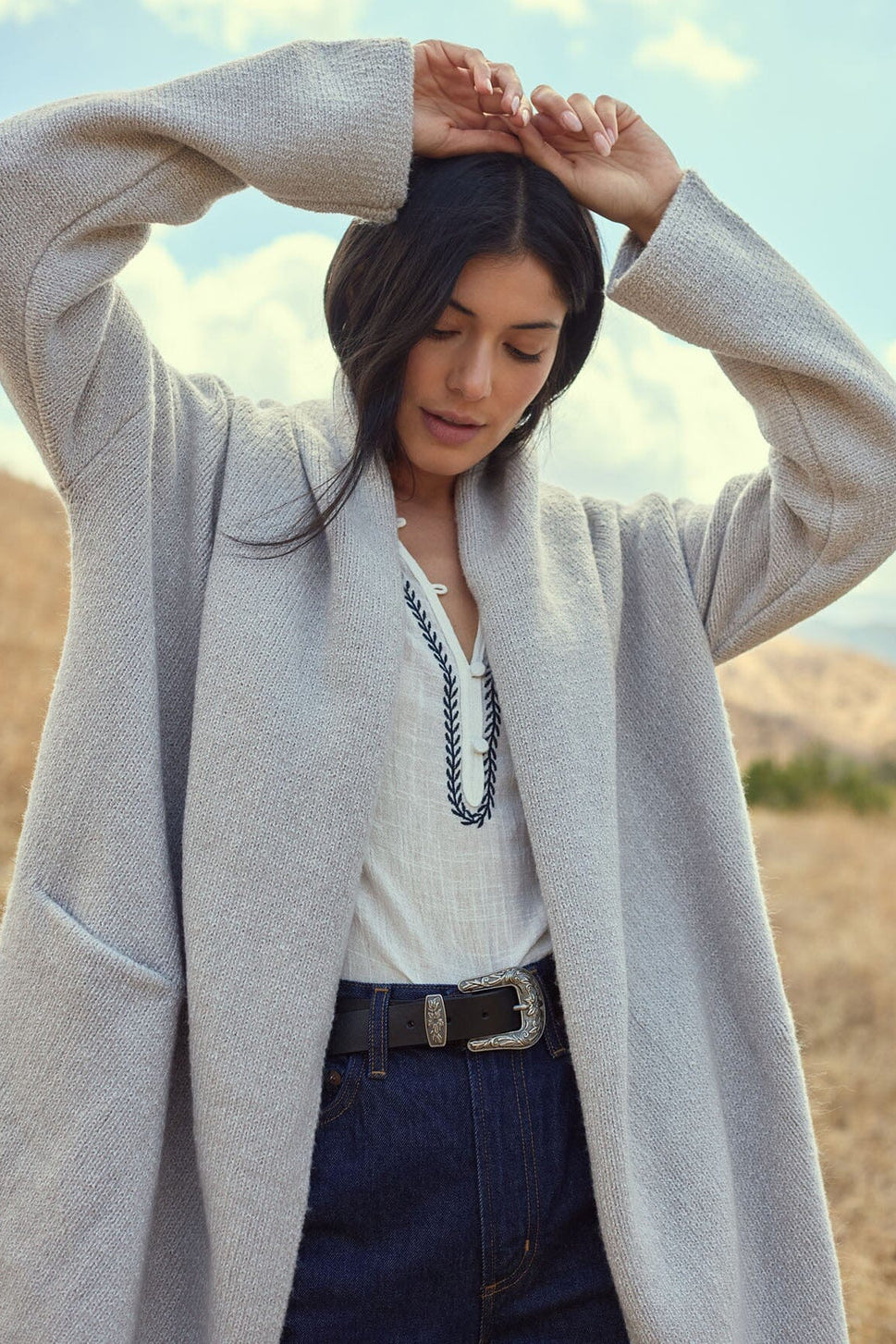 Lovestitch Haydon Sweater Coat (Heather Grey)