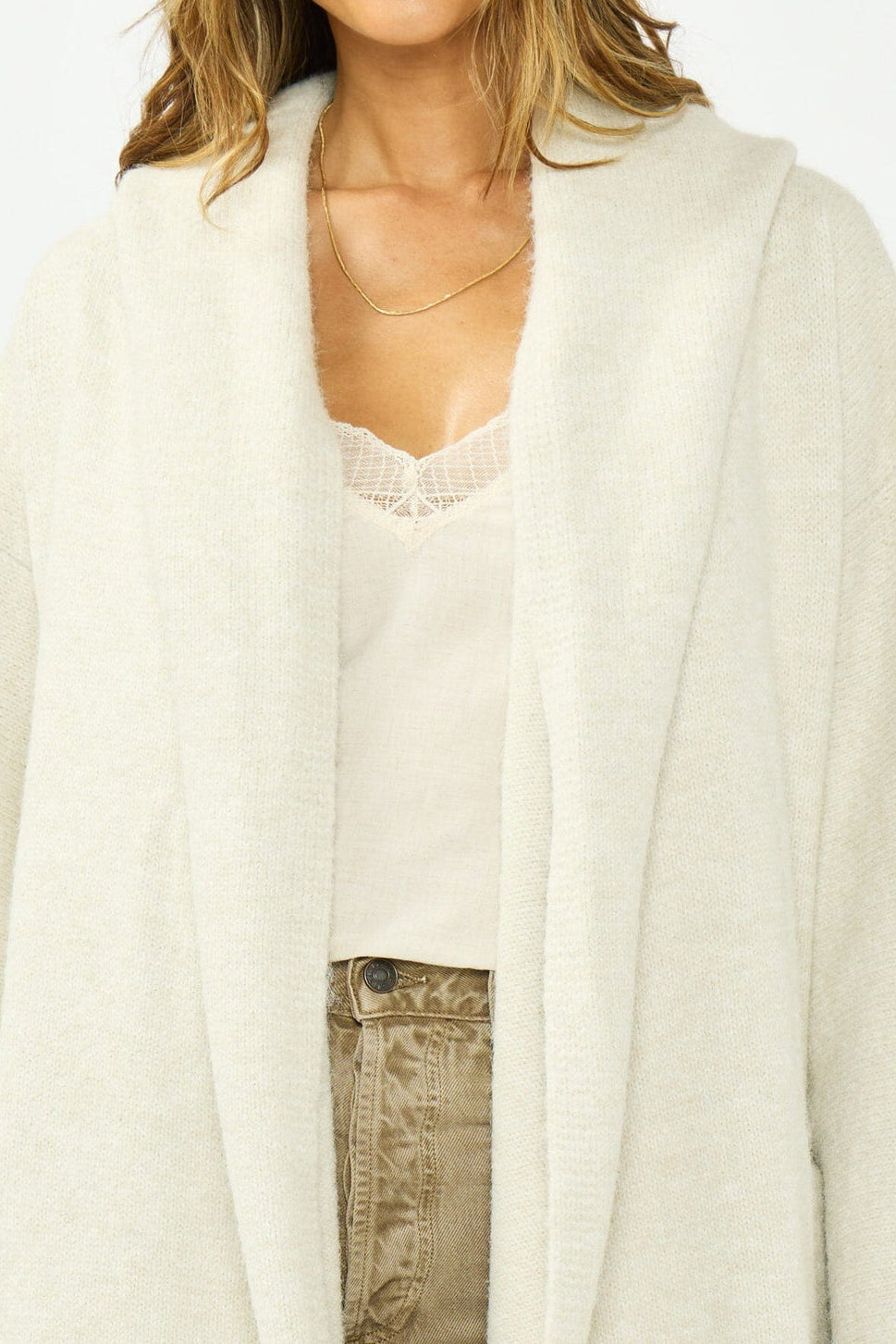 Lovestitch Jordan Sweater Coat (Heather Cream)