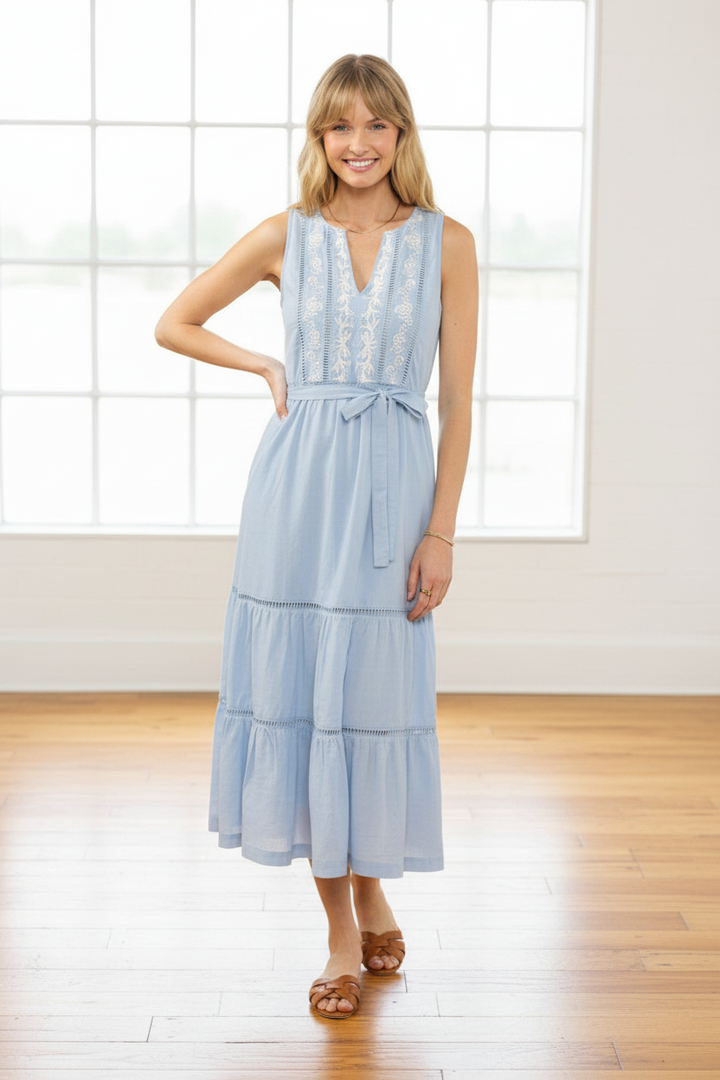 Lovestitch Yvette Embroidered Midi Dress