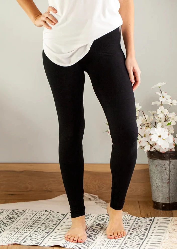 Tummy Tuck Full Length Legging (Black) – Vibe Apparel