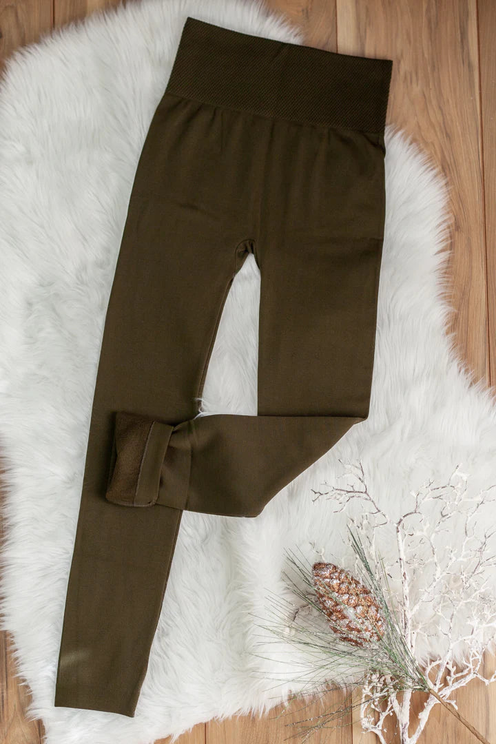 Fleece Lined High Rise Legging