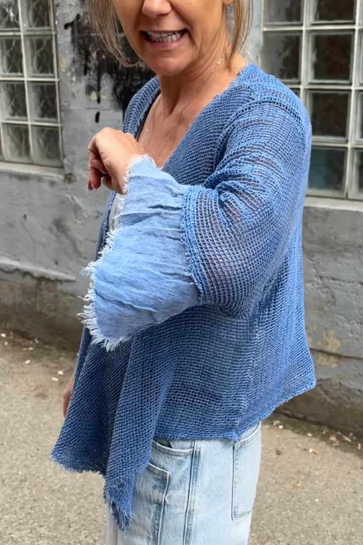 Meo Linen Maui Cardigan (Royal)