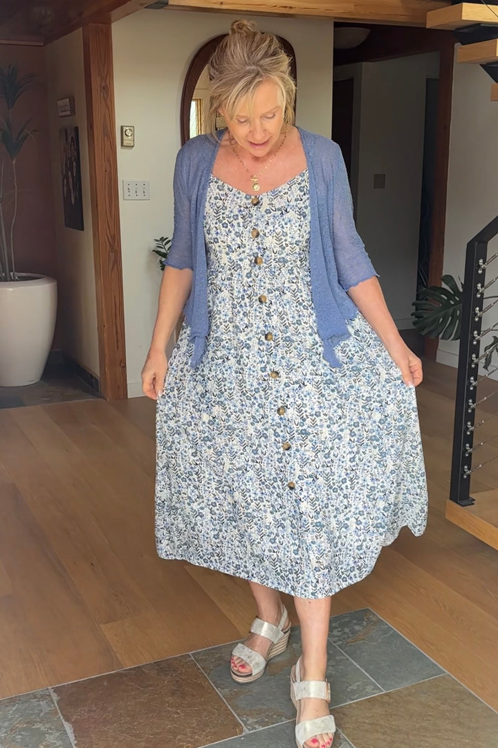 Papa Mesh Cardigan (Denim)