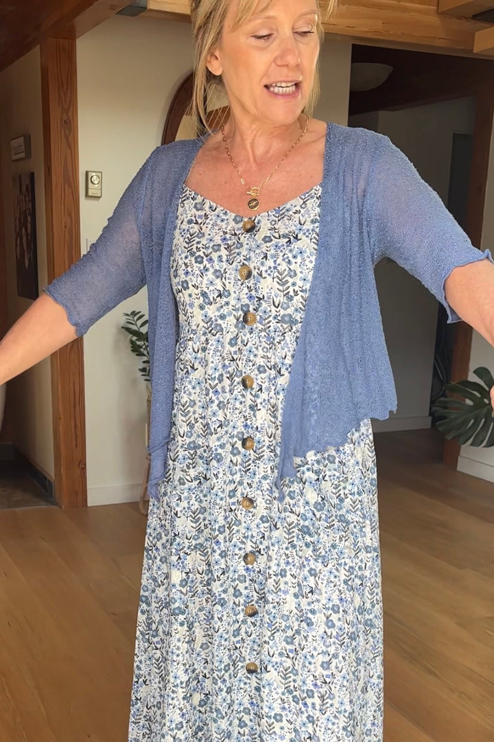 Papa Mesh Cardigan (Denim)