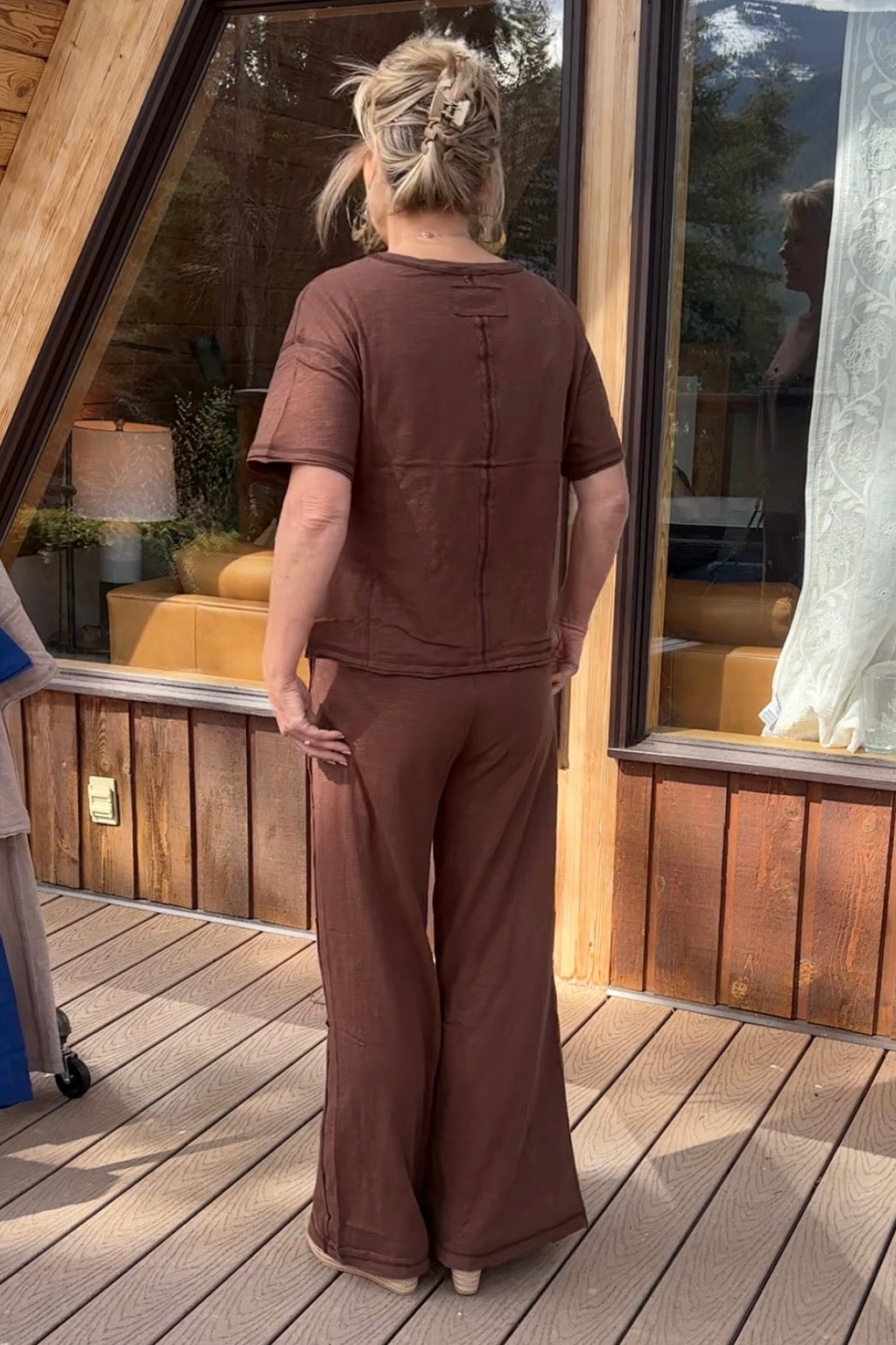 Zen Cotton Slub Lounge Set (Brown)
