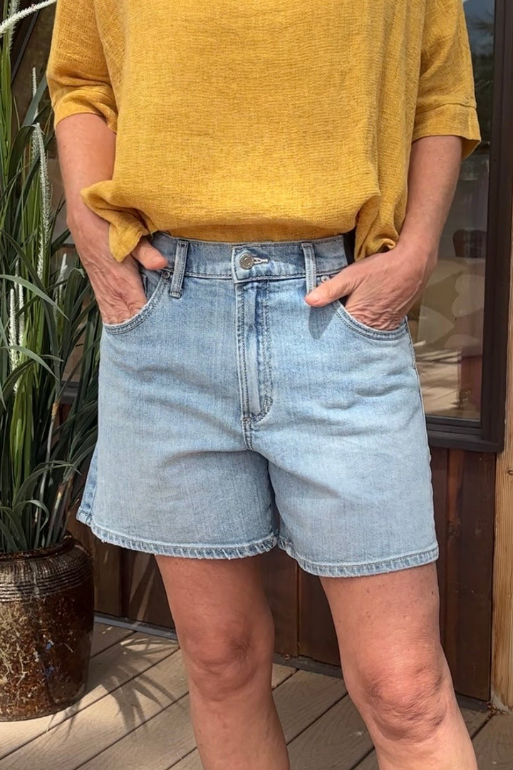 Silver Be Easy Mid Length Shorts