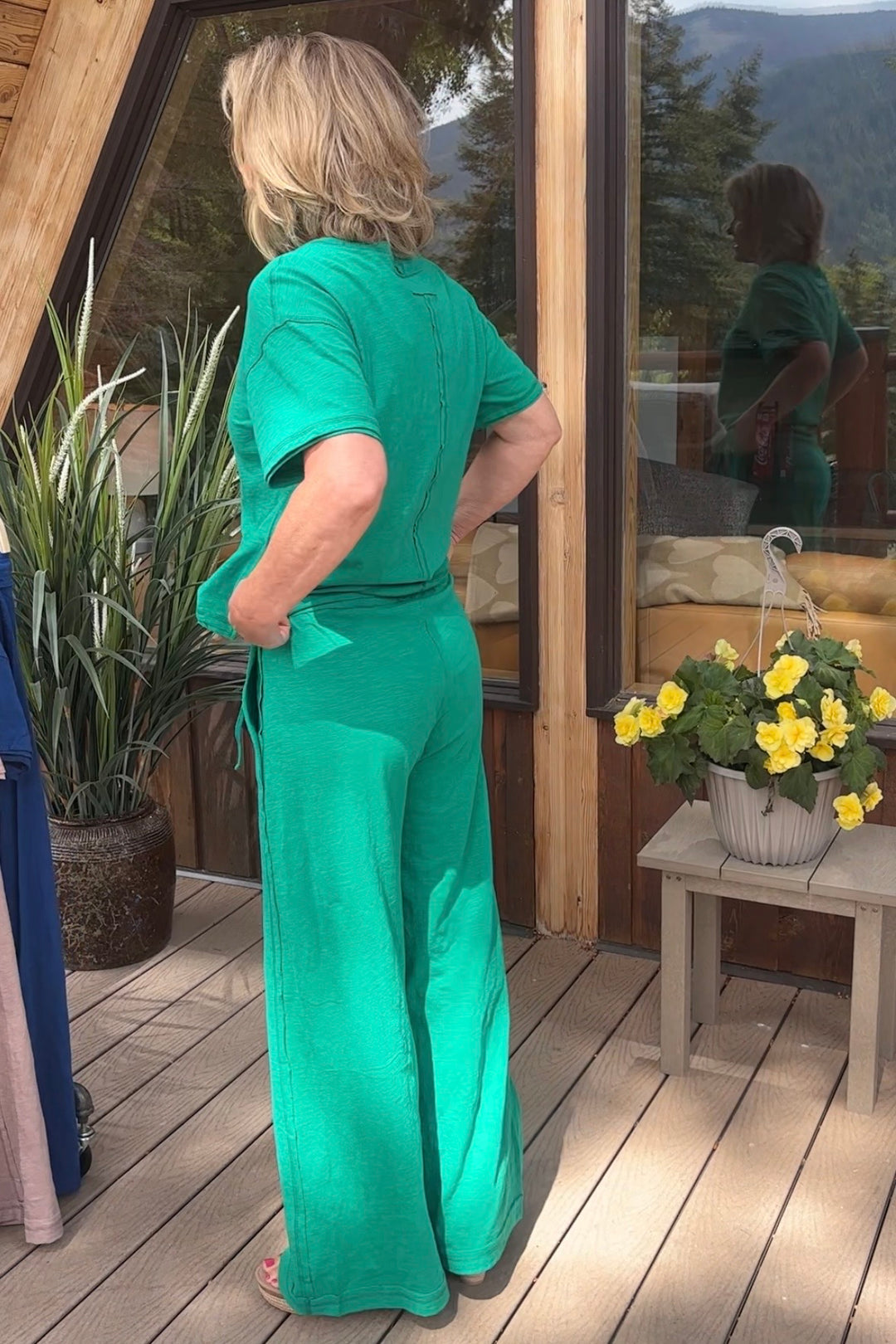 Zen Cotton Slub Lounge Set (Kelly Green)