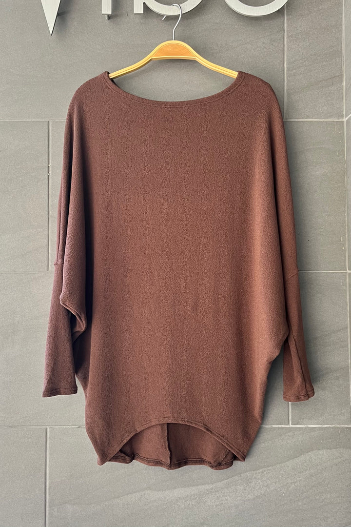 Jolie All Day Slouch Top (Chestnut)