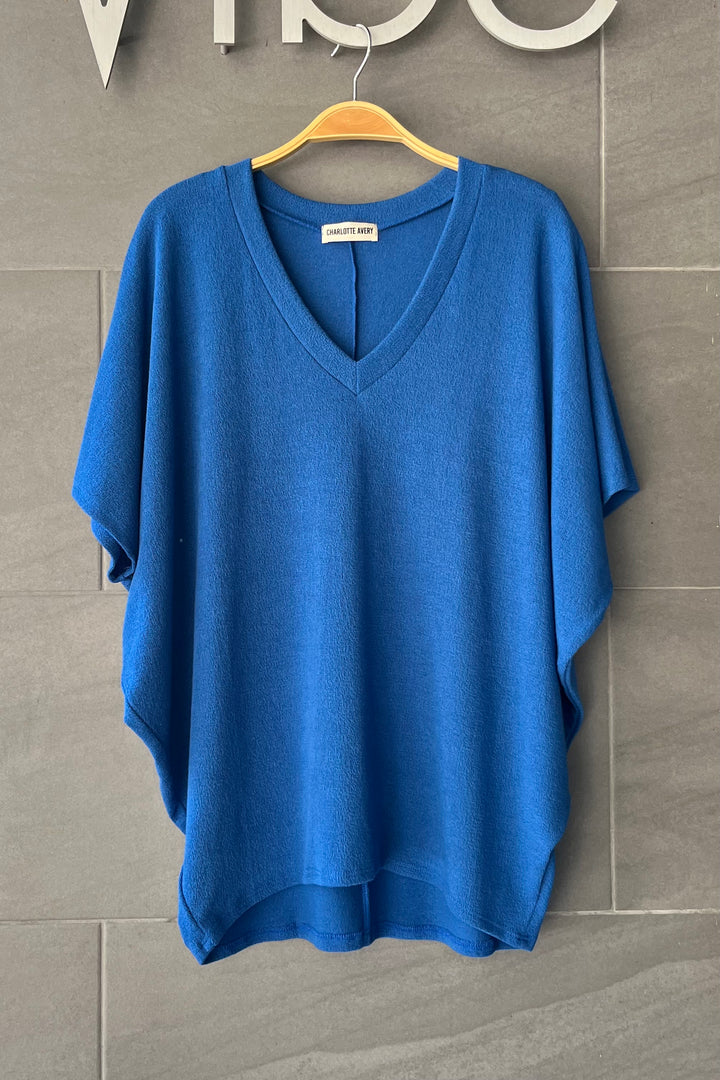 Jolie Slouchy Dolman Tee (Royal Blue)