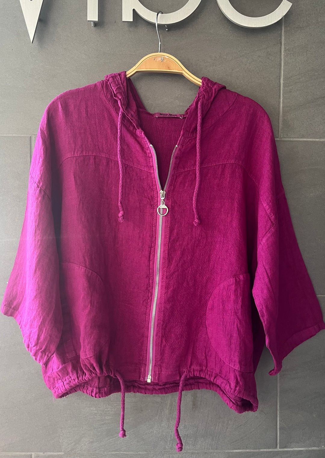 Meo Linen Bomber Jacket (Orchid)