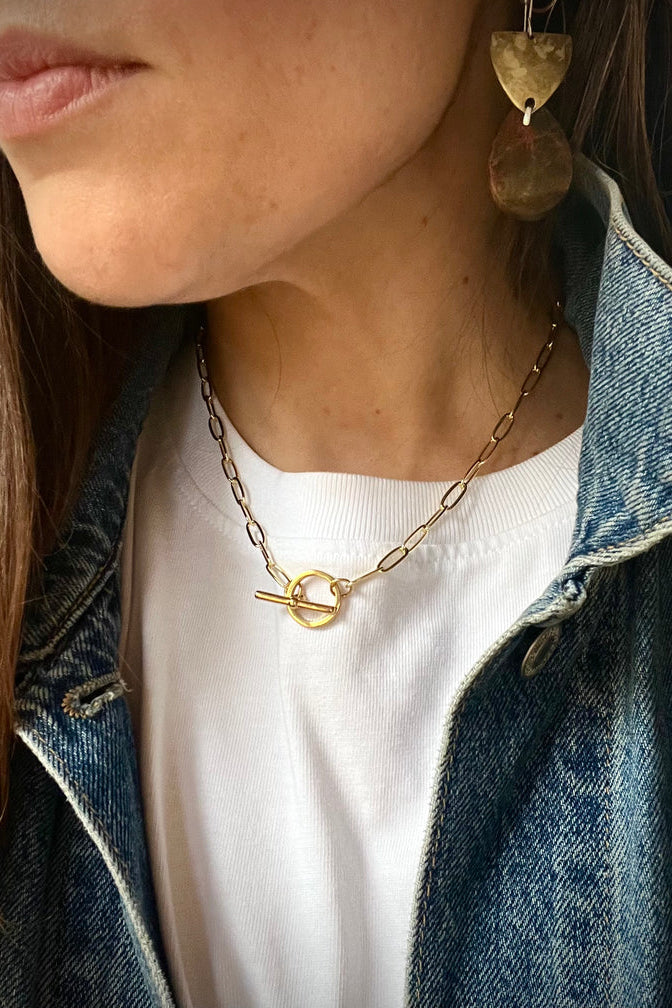 Gold Filled Paperclip Chain Necklace