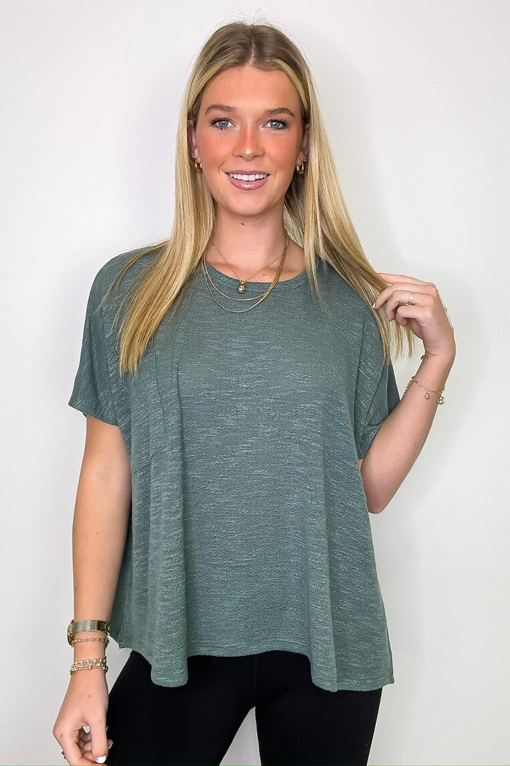 Zen Light Knit Pocket Tee (Ash Jade)