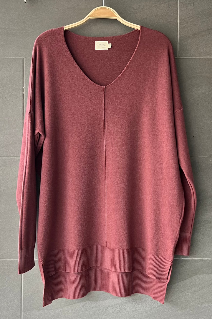 Comfy As Can Be Sweater (Plum)