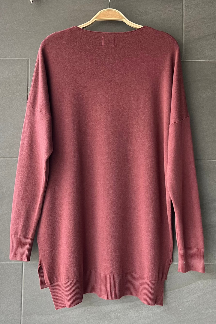 Comfy As Can Be Sweater (Plum)