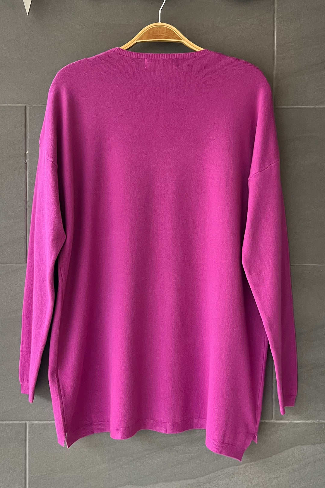 Meo Light Knit V Sweater (Mauve)