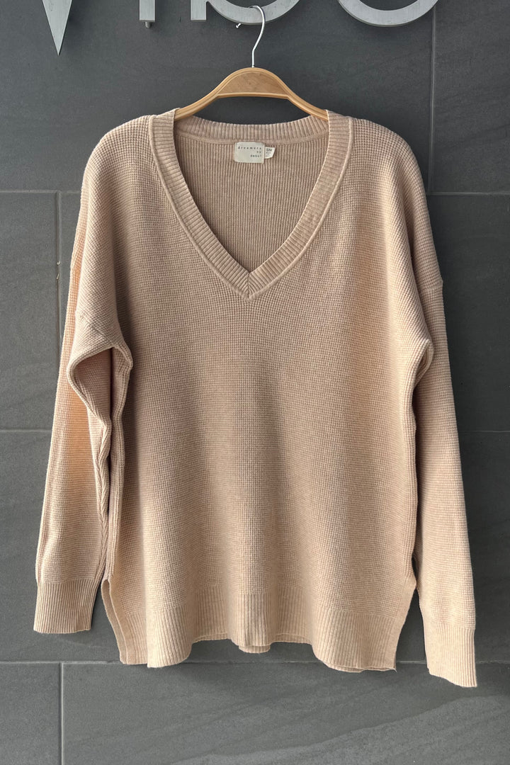 Dreamy Waffle Sweater (Light Taupe)