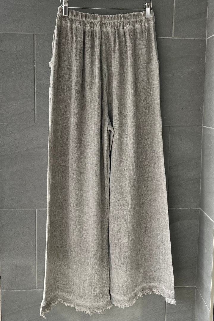 Meo Linen Saluzzo Fray Pants (Taupe)