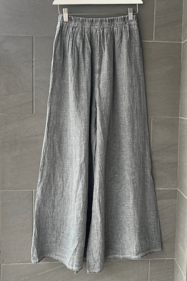 Meo Linen Milena Button Pants (Charcoal)