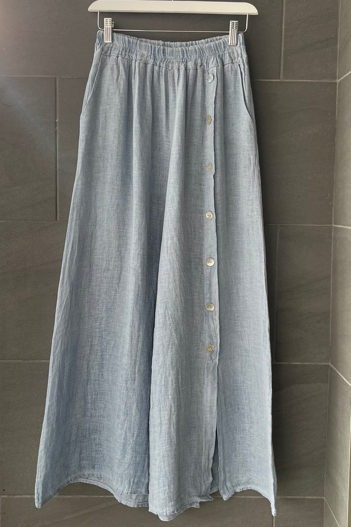 Meo Linen Milena Button Pants (Denim)