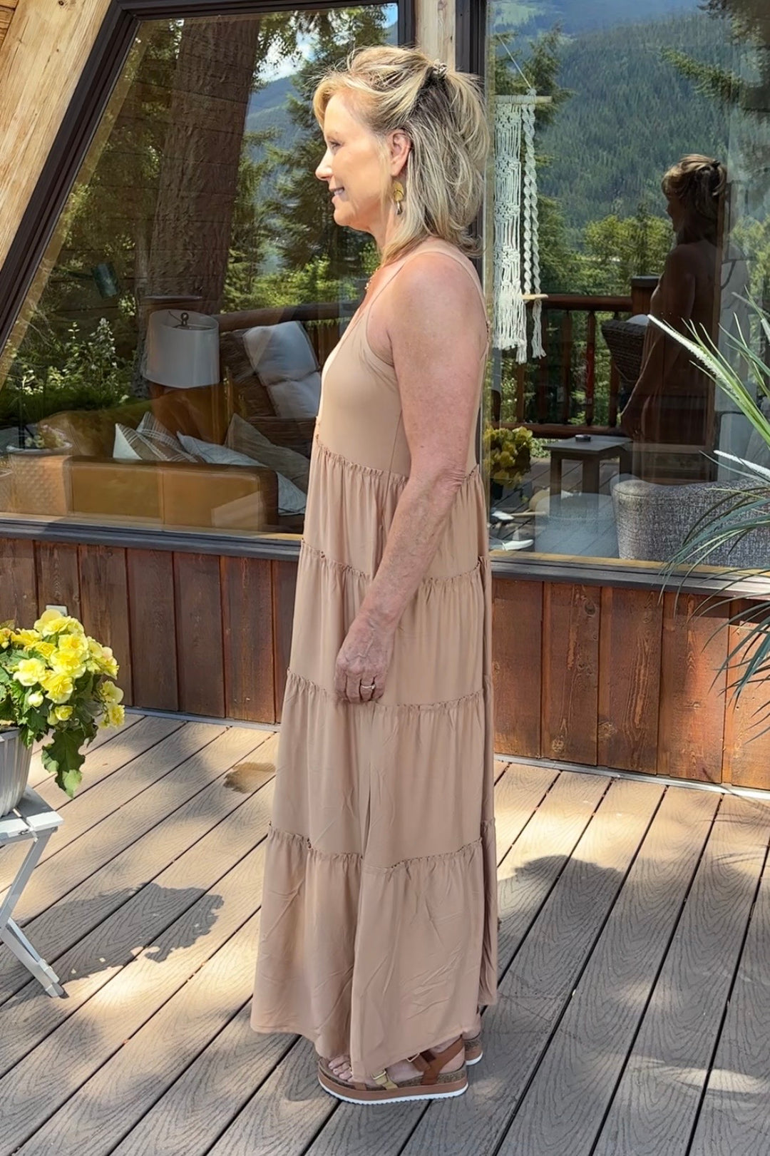 Zen Pocket Maxi Dress (Tan)