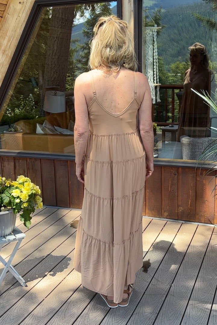 Zen Pocket Maxi Dress (Tan)