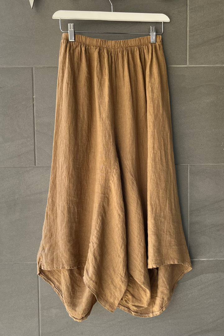 Meo Linen Crop Harem Pants (Tan)
