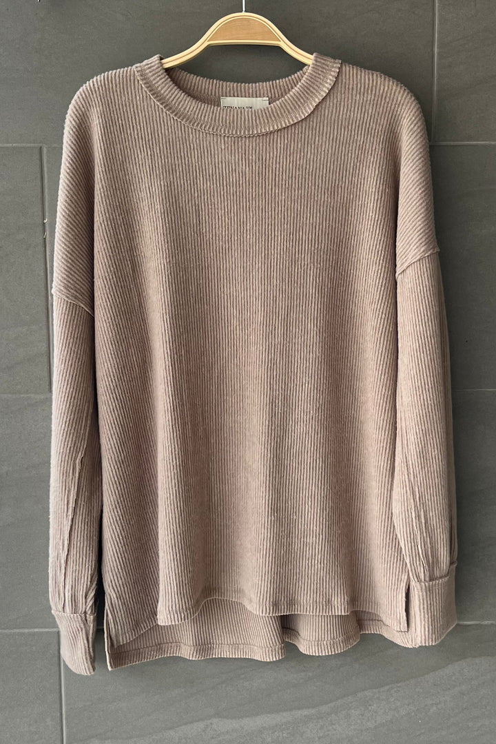 Zen Brushed Slouchy Sweater (Ash Mocha)