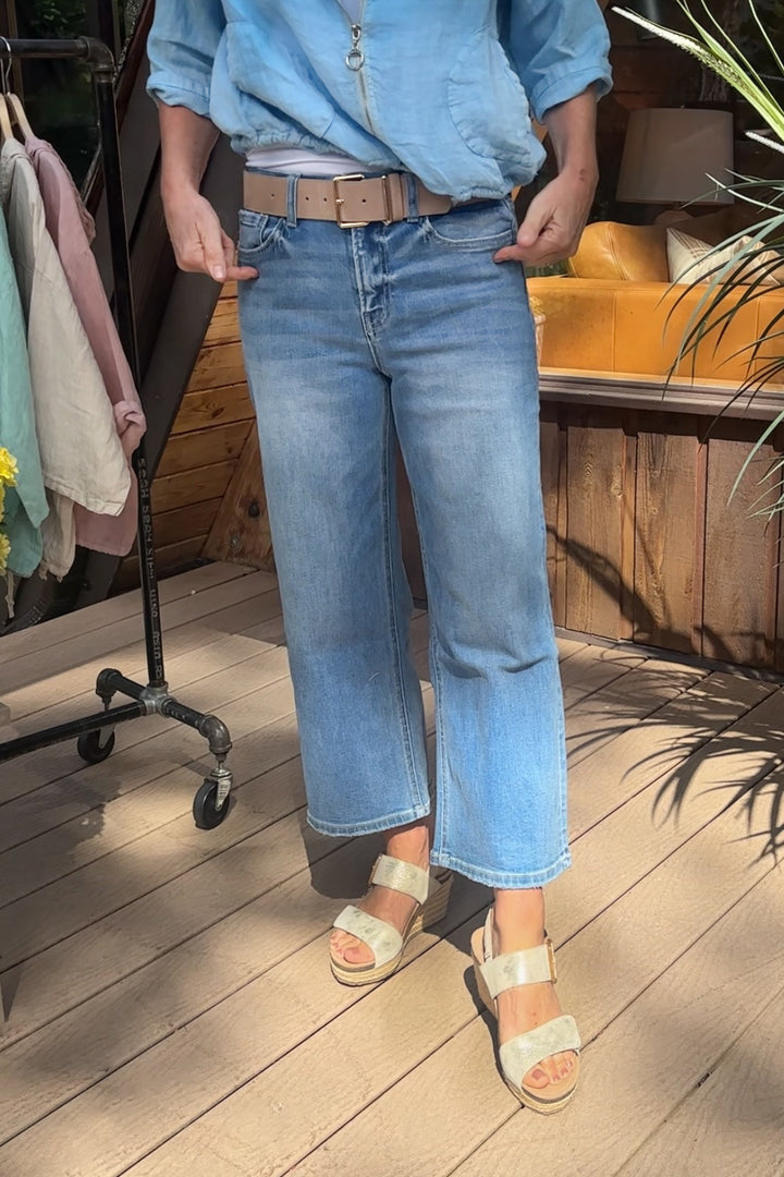Flying Monkey Wide Leg Ankle Jean