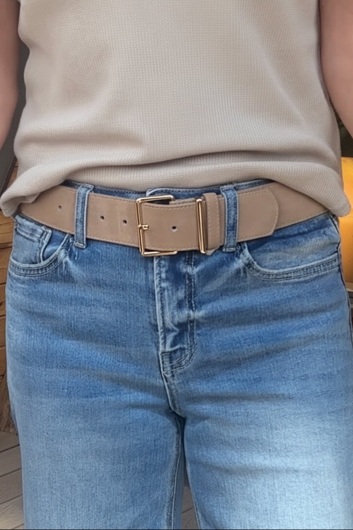 Most Wanted Everyday Essentials Suede Belt (Taupe)