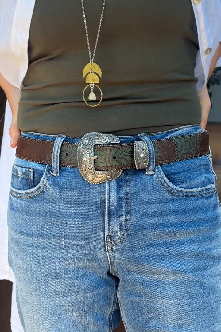 Most Wanted Rhinestone Buckle Belt