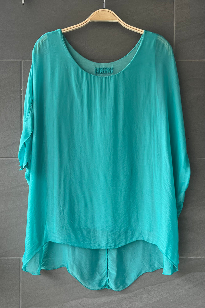 Natalie Silk Tee (Jade)