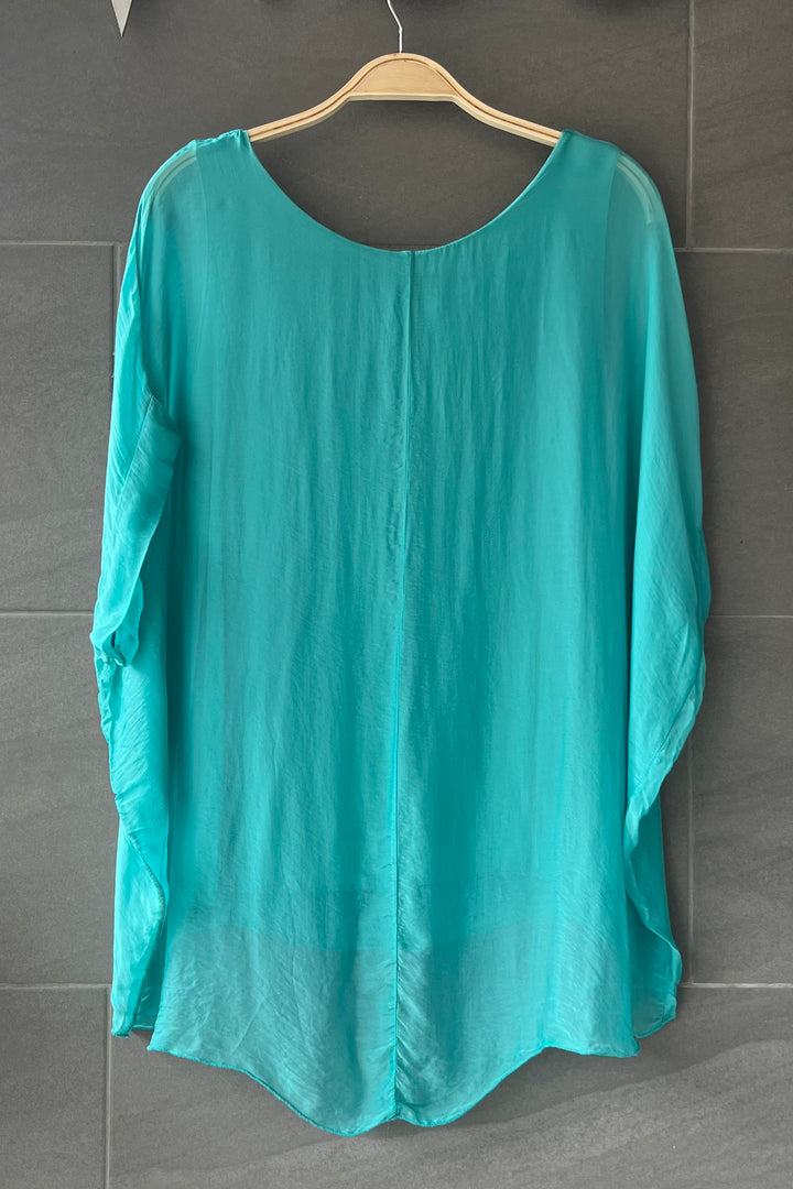 Natalie Silk Tee (Jade)