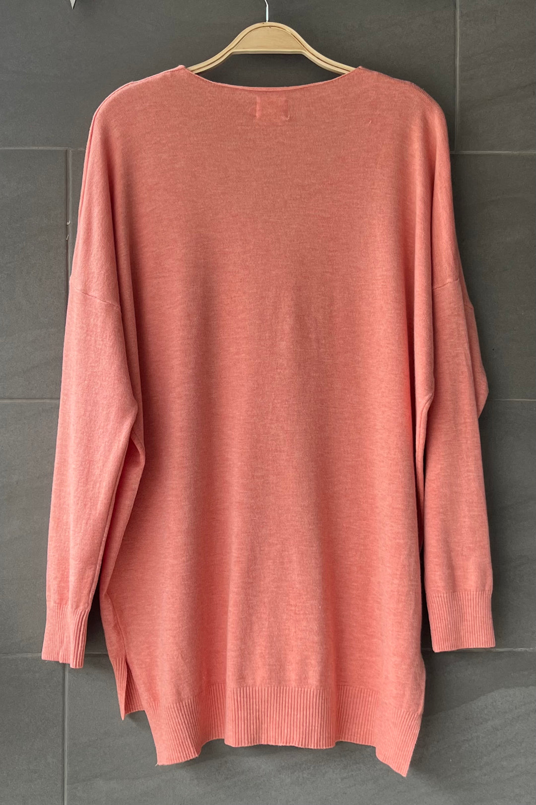 Comfy As Can Be Sweater (Heather Coral)
