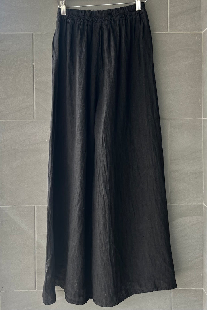 Meo Linen Milena Button Pants (Black)