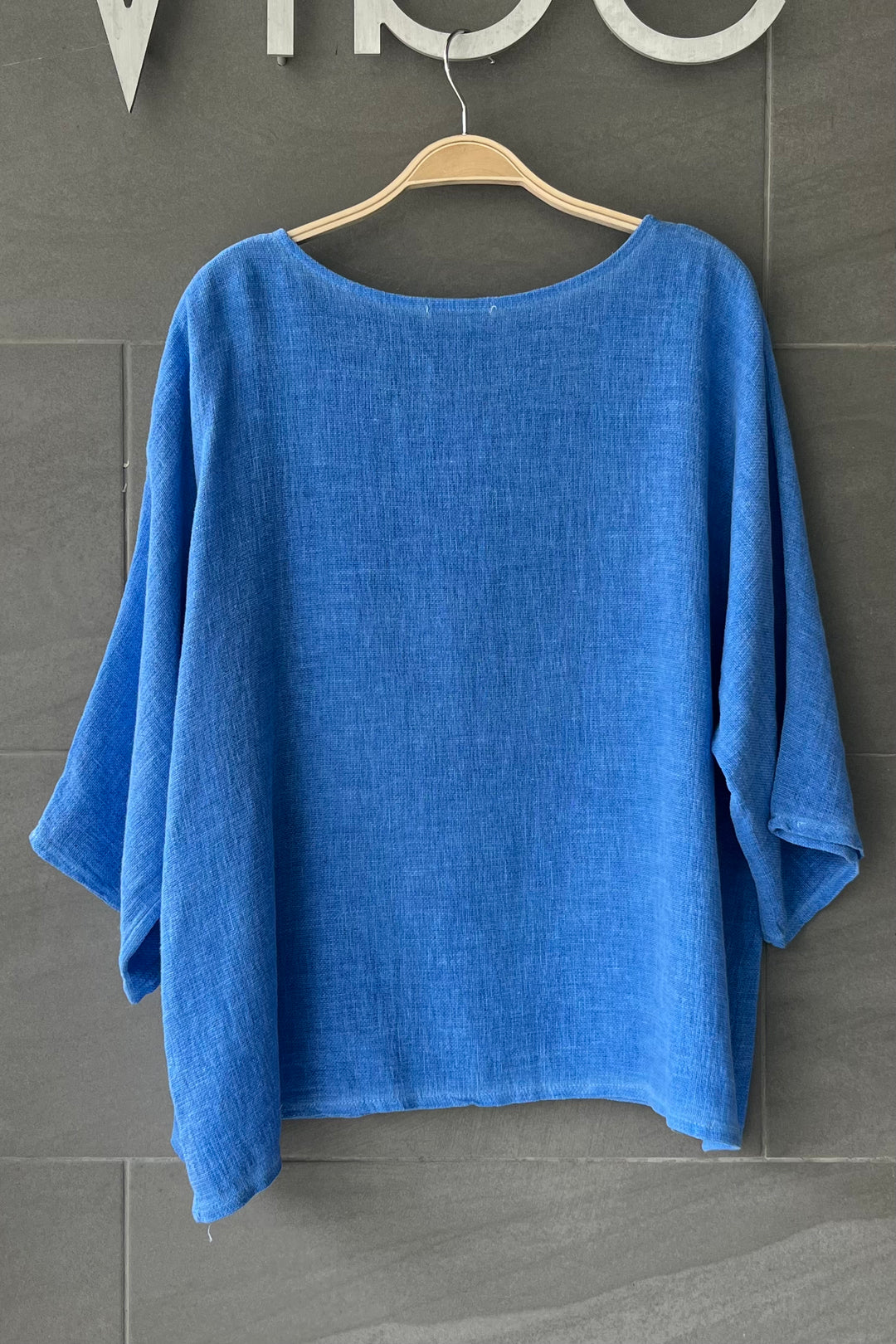 Meo Linen Boxy Pocket Tee (Royal)