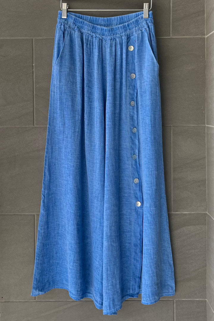 Meo Linen Milena Button Pants (Royal)