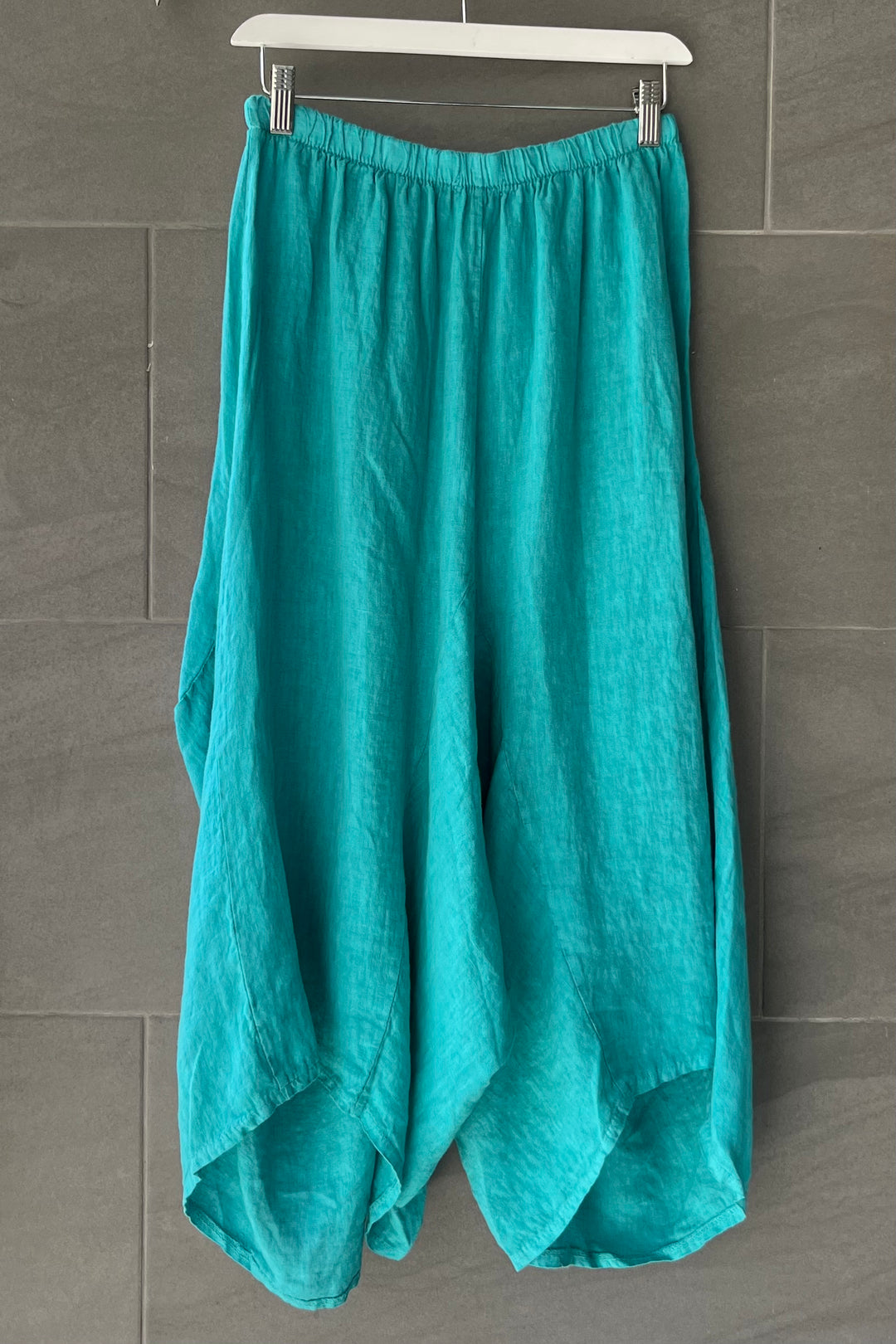 Meo Linen Crop Harem Pants (Jade)