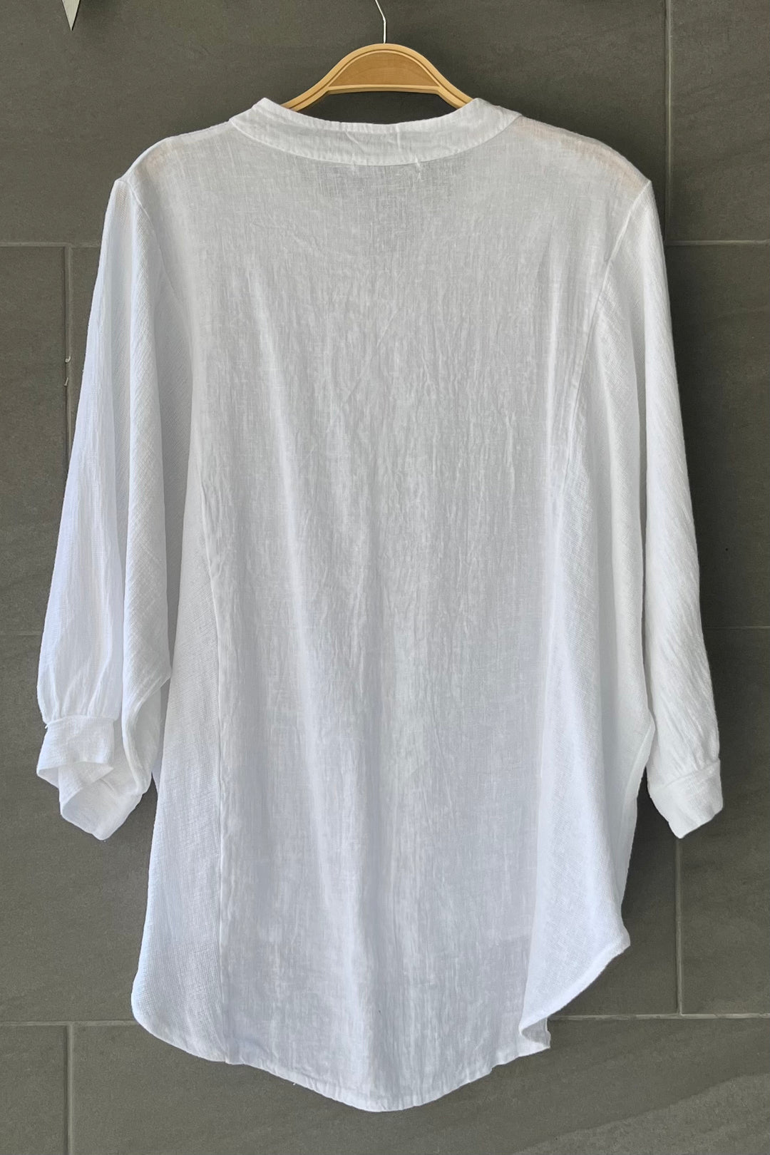 Meo Linen Ravenna Button Down Shirt (White)